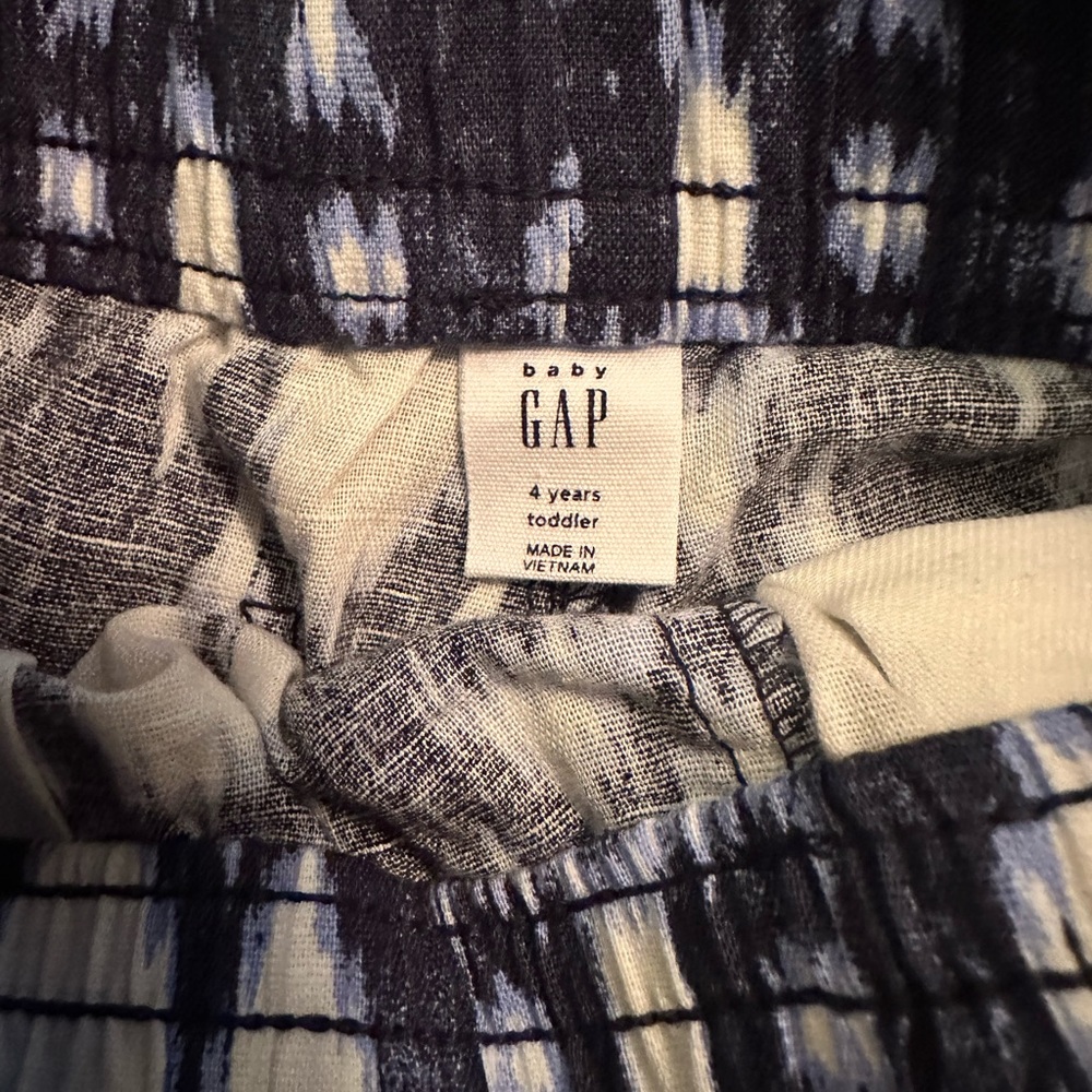 Gap Toddler Boys Tie-Dye blue/white Linen/Cotton Shorts Size 4T